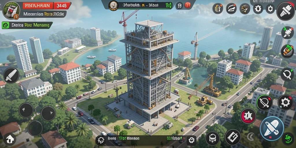 Tampilan mendebarkan dari gameplay Tower Defense 3446.