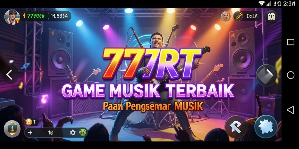 Tampilan gameplay 777RT saat bermain musik dengan teman.