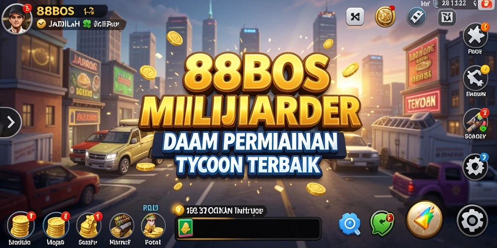 Screenshot gameplay <strong>88BOS</strong> menampilkan aksi membangun empire bisnis.