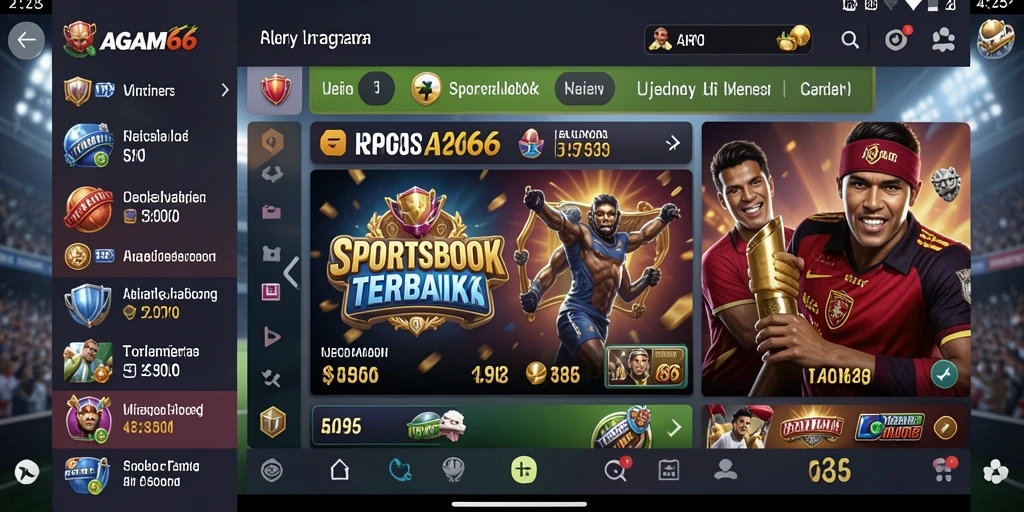 Tampilan menarik AGAM66 dengan berbagai opsi taruhan olahraga.