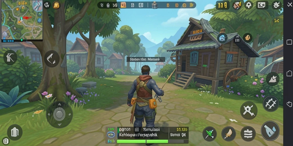Screenshot yang menunjukkan interaksi dan gameplay menarik di BOS01.