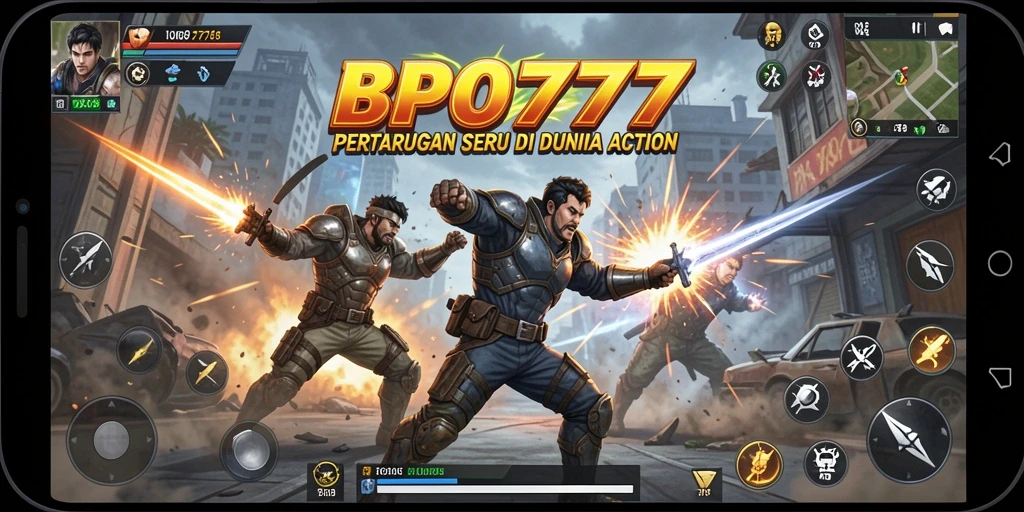 Tampilan penuh aksi dari gameplay BPO777 yang mendebarkan.