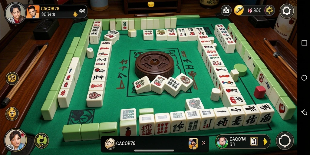 Tampilan gameplay Mahjong yang menarik di CACOR78.