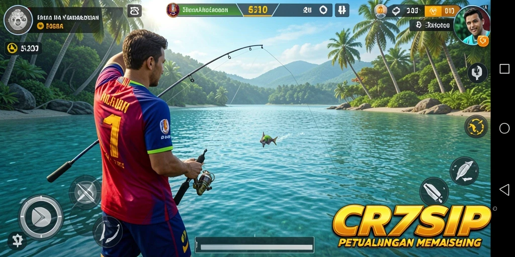 Gameplay menarik dalam CR7SIP dengan berbagai lokasi memancing.