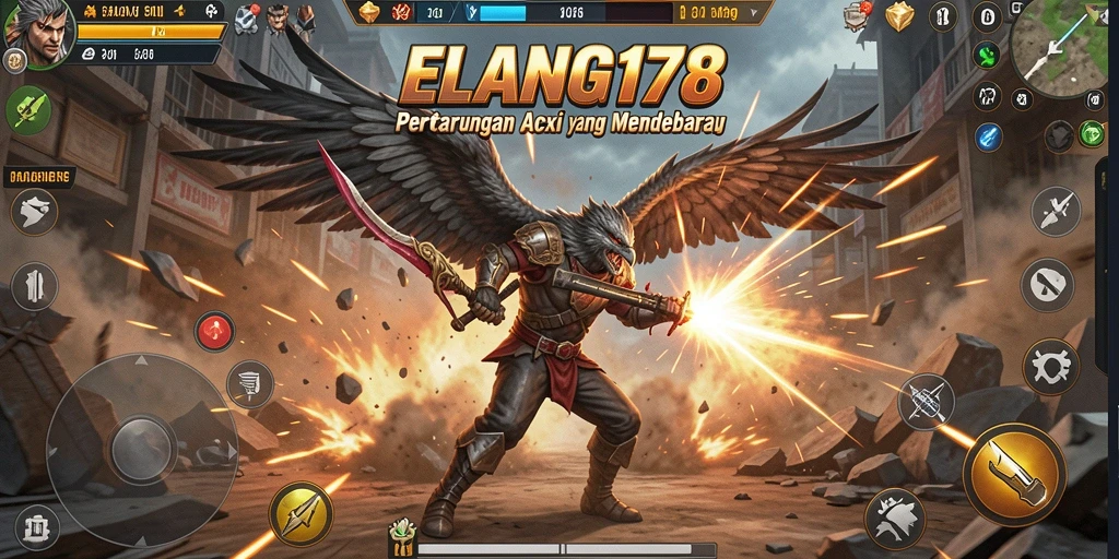 Tangkapan layar ELANG178 menampilkan aksi pertarungan yang mendebarkan dan grafis menawan.