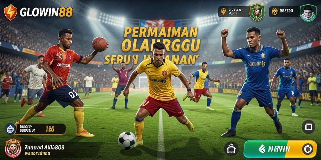 Tangkapan layar gameplay GLOWIN88 menampilkan aksi seru olahraga.