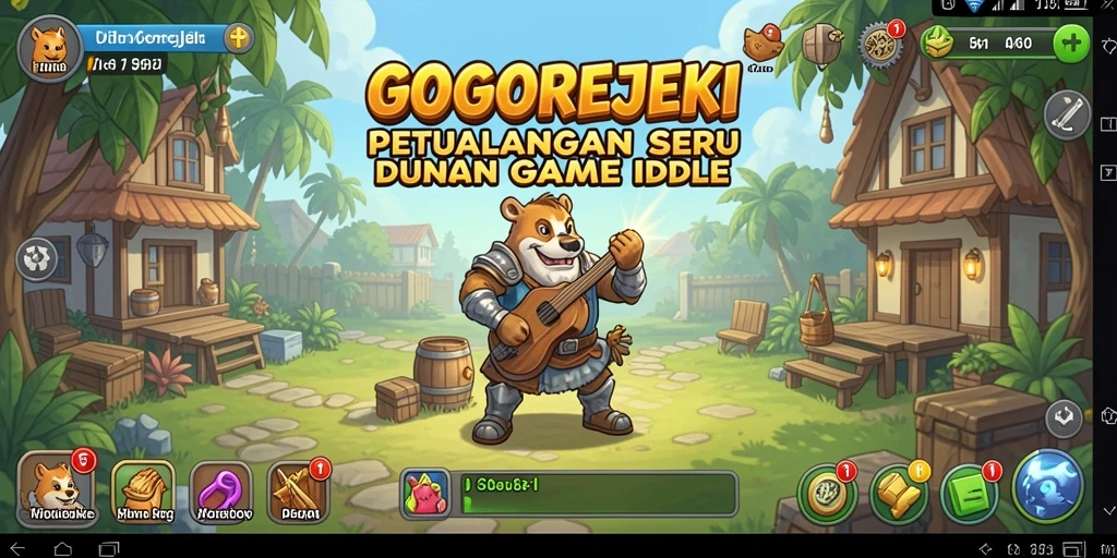 Tampilan gameplay GOGOREJEKI dengan aksi Idle yang mengasyikkan.