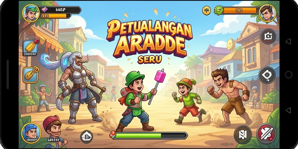 Gameplay seru HARAPJP dengan rintangan menarik.