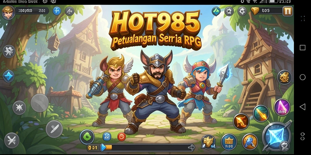 Tampilan gameplay RPG HOT985 menampilkan petualangan seru dalam dunia fantasi.