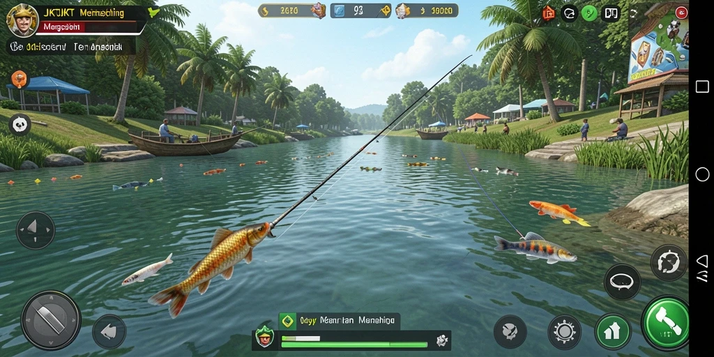 Tangkapan besar di layar JKTJKT selama sesi memancing.