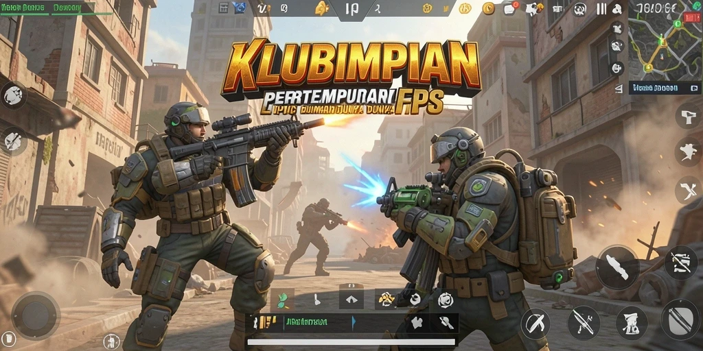 Screenshot gameplay yang menunjukkan pertempuran seru di KLUBIMPIAN.