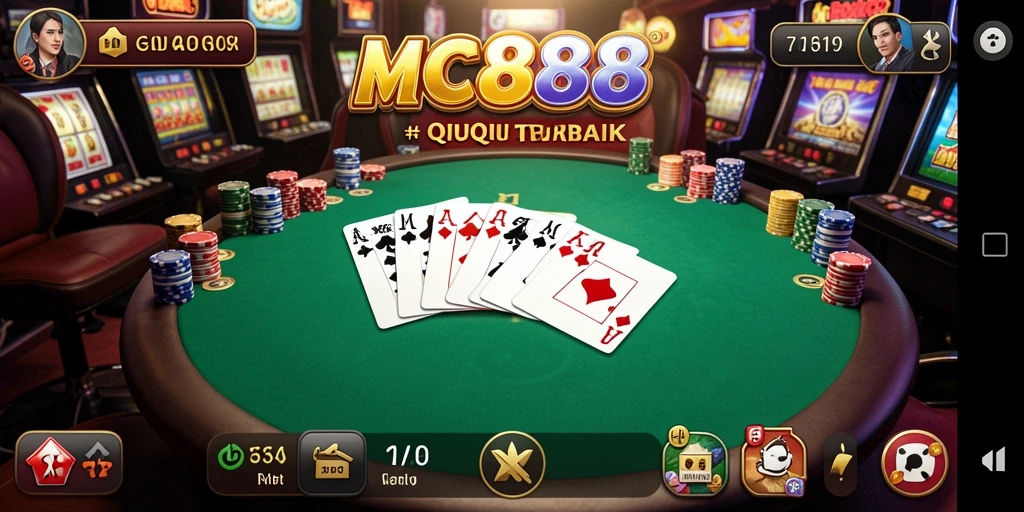 Tampilan gameplay QiuQiu yang mendebarkan di MC888.