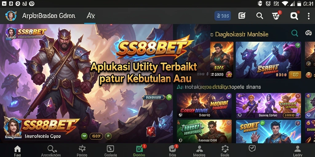 Tampilan antarmuka pengguna SS88BET yang intuitif dan modern.