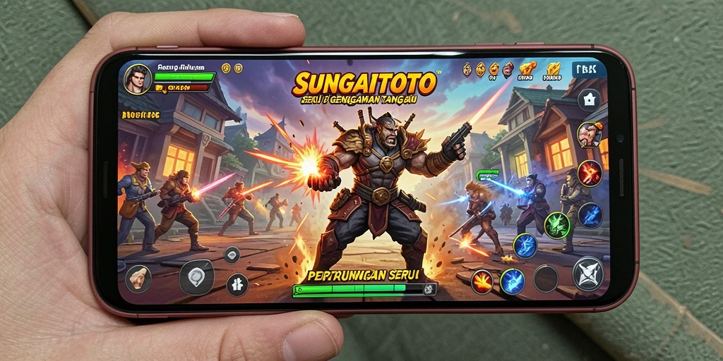 Screenshot gameplay SUNGAITOTO dengan aksi pertarungan yang seru.