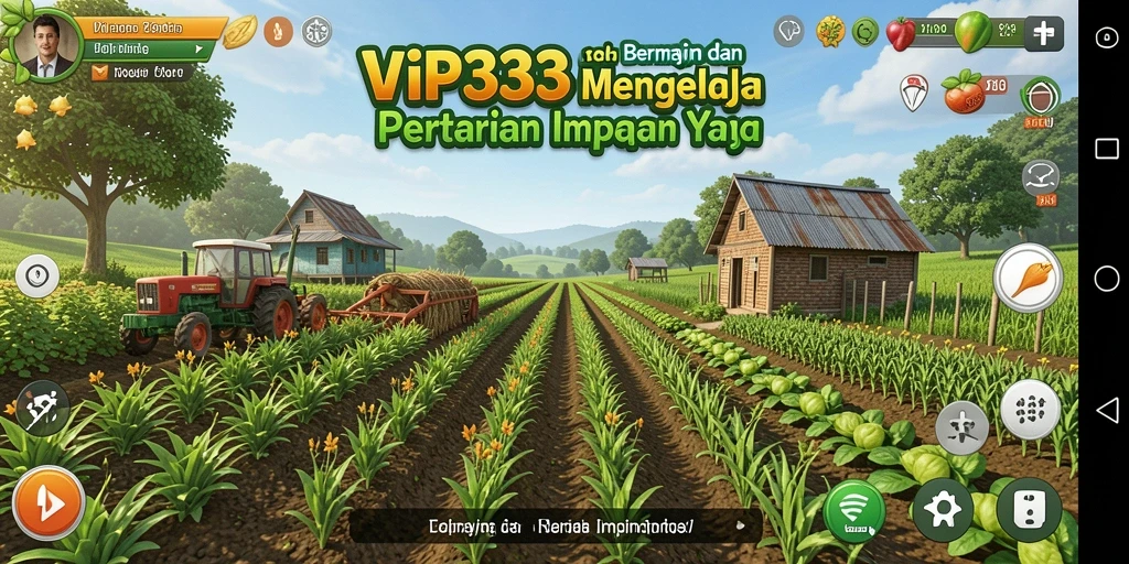 Tampilan gameplay VIP333 dengan aktivitas pertanian yang seru.